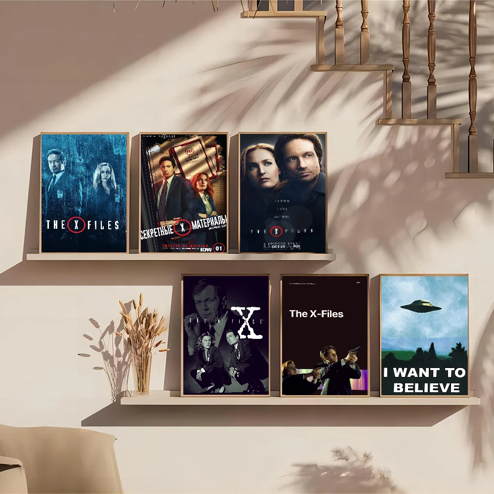 I WANT TO BELIEVE - The X Files Anime Posters Sticky Fancy Wall Sticker for Living Room Bar Decoration Decor