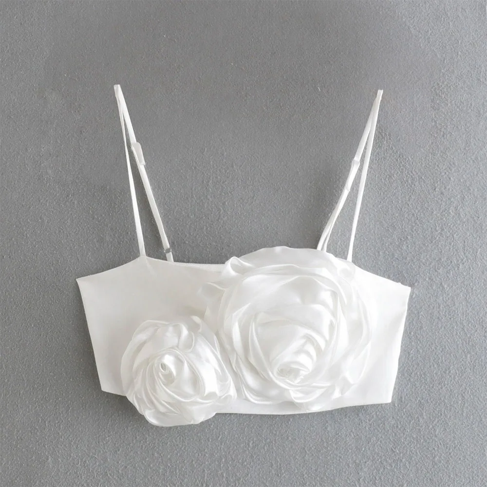 

Женский летний топ с рельефным цветочным рисунком, короткий топ в европейском и американском стиле, тонкие темпераментные подтяжки, новинк...