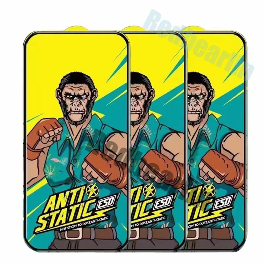 10/20Pcs ESD Anti Static Tempered Glass Screen Protector Film Big Curved For iPhone 11 12 13 14 Pro 14 Plus X XR Xs Max Guard