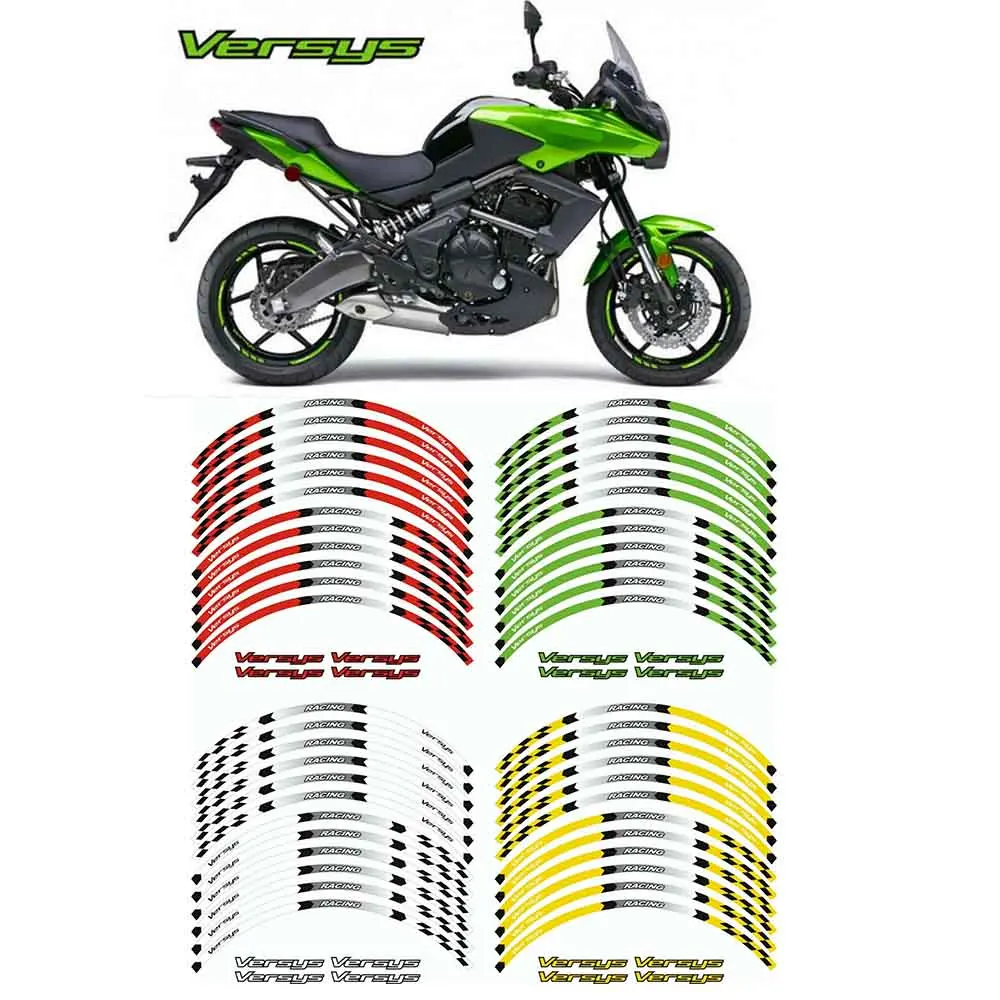 

17" Rim Stripes Wheel Tape Stickers Decals For KAWASAKI Versys-X 300 2017-2022 Versys 650 2017-2022 Versys 1000 2015-2022