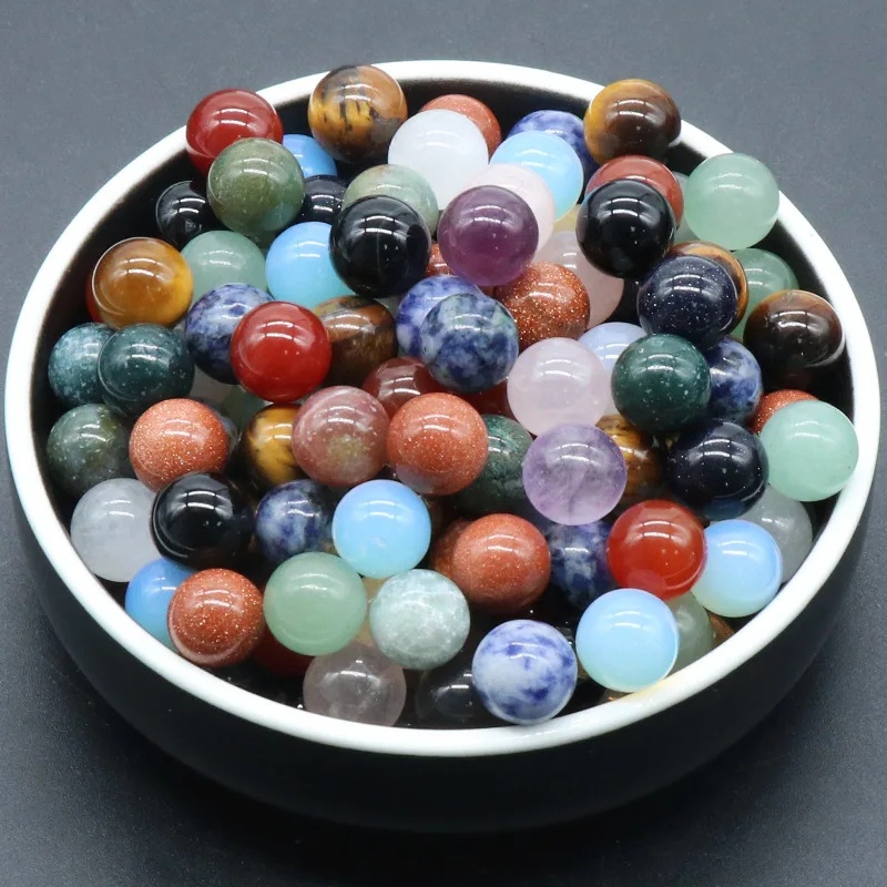

5pcs Natural Stone Non-porous Round Beads Onyx Crystal Semi-precious Stone Amethyst Loose Beads DIY Jewelry Gift Making 10mm