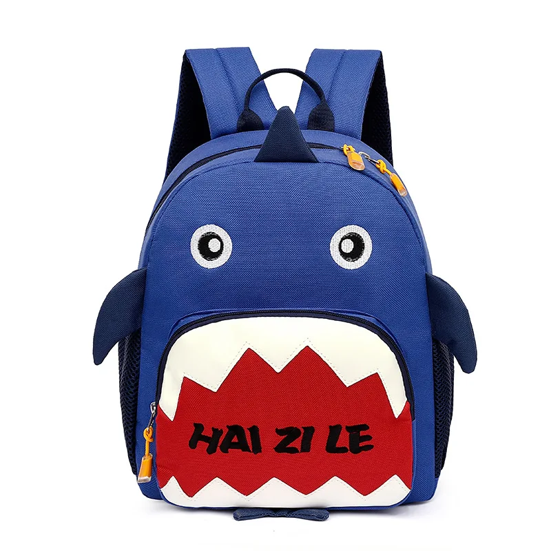 New Children Cartoon Shark Backpacks In Kindergarten Boys Girls Baby School Bags Cute Kids Backpack First Grade Anti Loss Bag