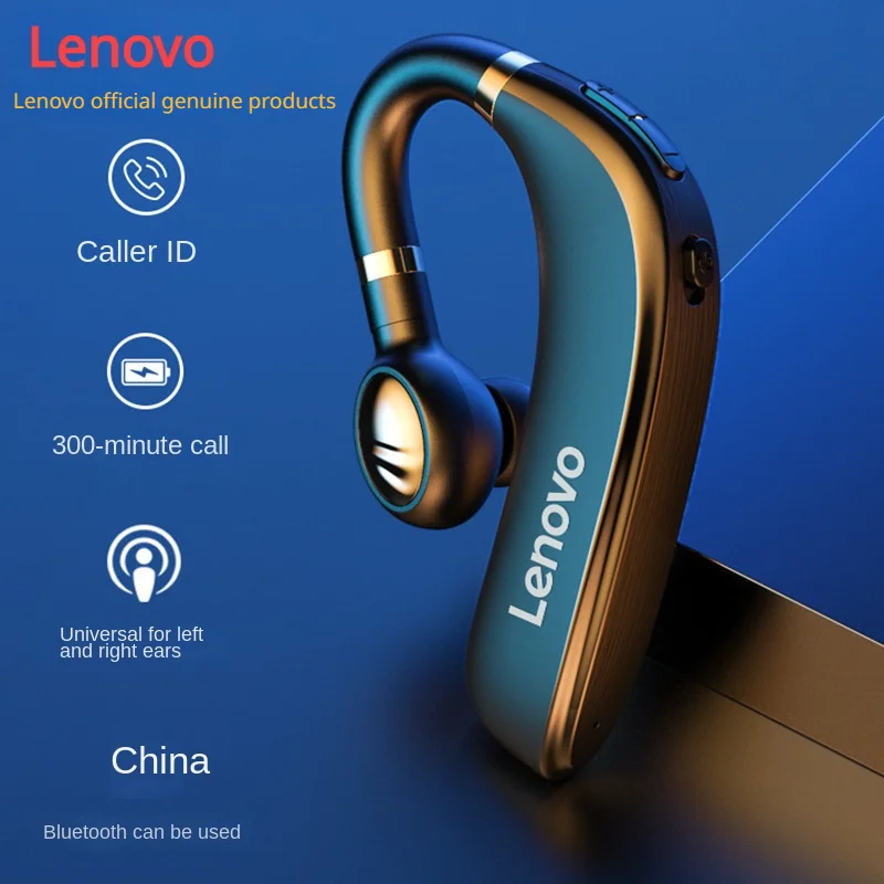 

Lenovo HX106 Single Ear Wireless Bluetooth Headset Cute Hanging Ear Type Ultra HD Sound Quality Bluetooth Call Headset Wholesale