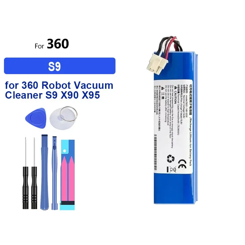 Портативная батарея 3500 мАч для робота-пылесоса 360 S6 S5 S7 T90 S9 X90 X95 S6Pro