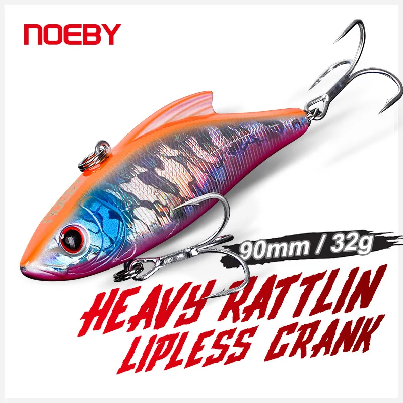 

Noeby Rattling Fishing Lure 90mm 33g Sinking Wobbler VIB Crankbaits Rattlin Artificial Hard Bait for Bass Trout Sea Fishing Lure