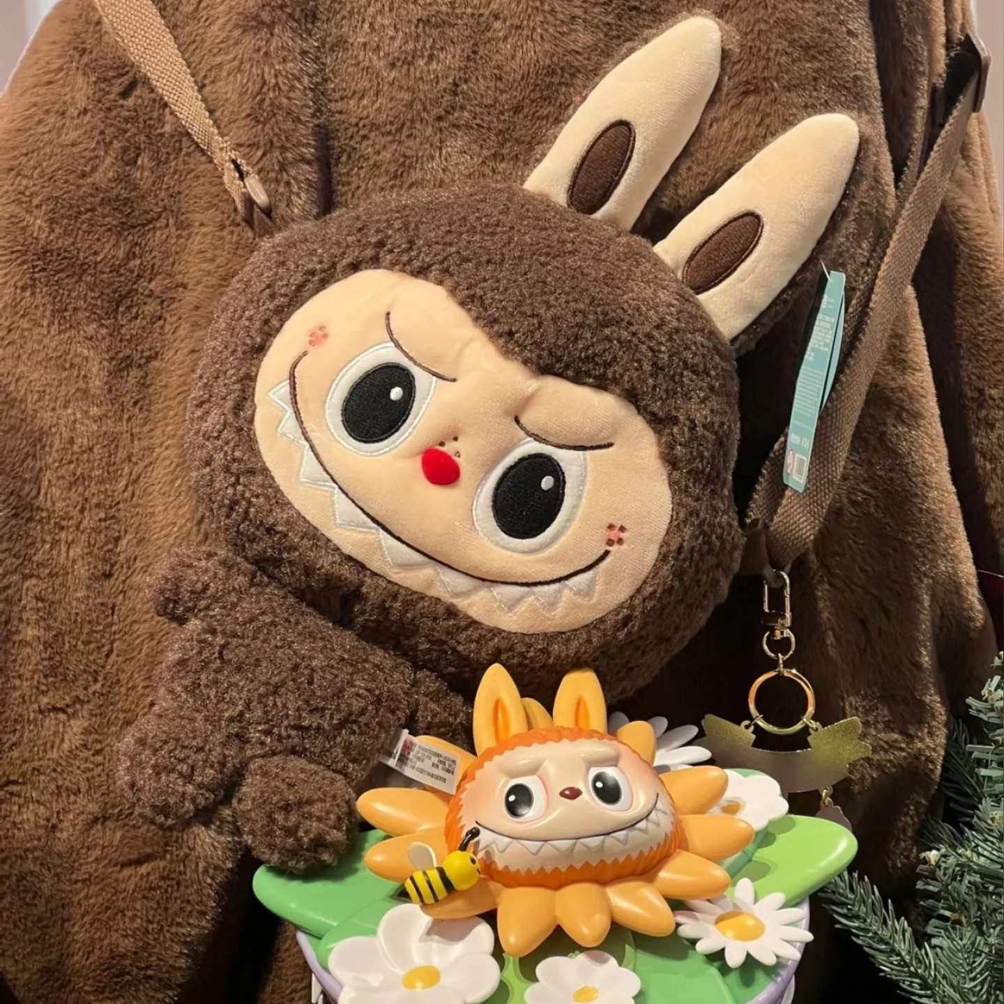 2024 сумка Labubu через плечо милый рюкзак с мультяшной куклой новинка для студентов