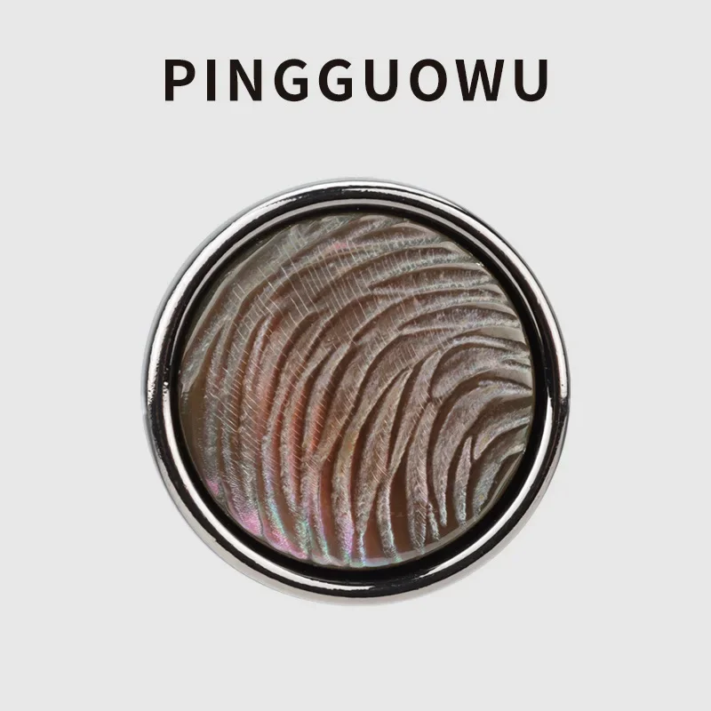 PINGGUOWU натуральная Черная оболочка дисков Кнопка высококачественная одежда