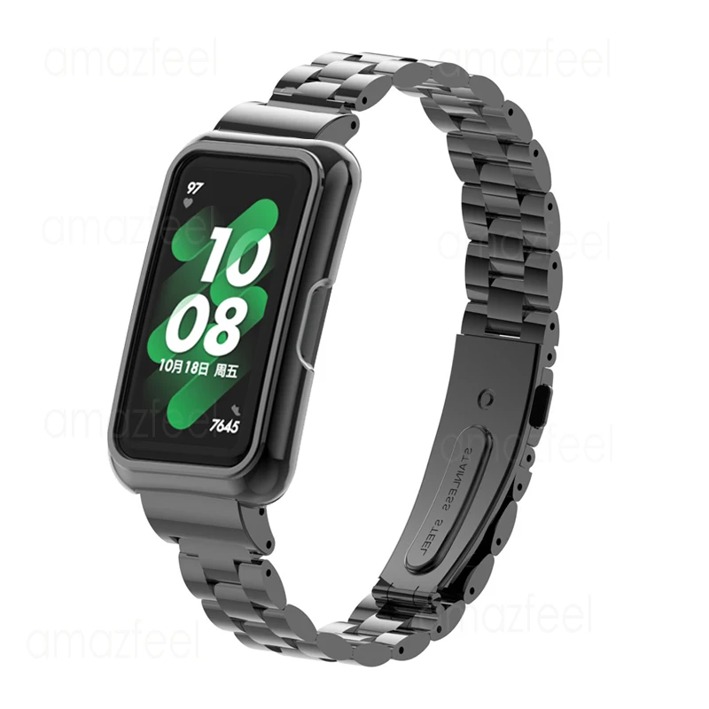 

Защитный чехол из нержавеющей стали для Huawei Band 7/6/6 Pro Smart Band, металлический браслет + защитный чехол для Honor Band 6 Shell