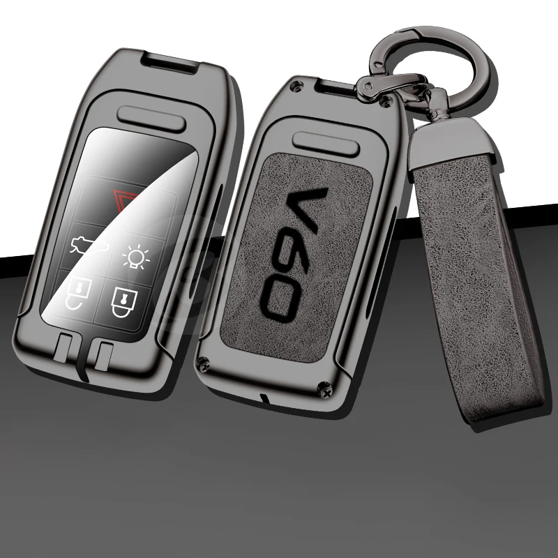 

New Upgraed Car Remote Control Key Cover Holder Shell Fob for Volvo V60 Key Case Buckle Protector Keyless Auto Accessories