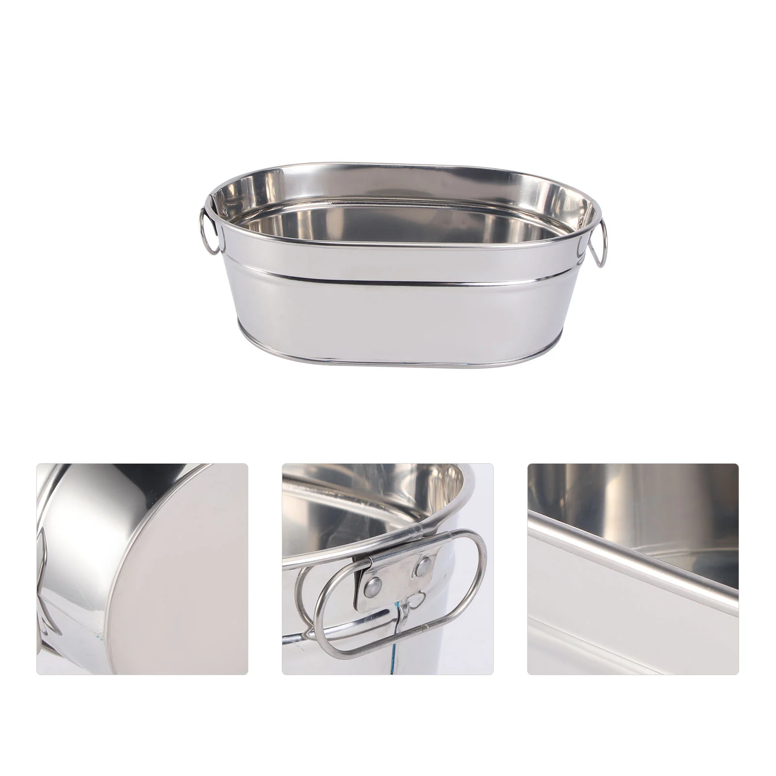 

Seafood Bucket Snack Container Galvanized Ice Bucket Galvanized Bucket Drink Tubs Parties Stainless Steel Seafood Serving Tray