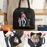 portable lunch box for women thermal insulated kids lunch box men handbag food picnic for work cooler storage bags mom pattern