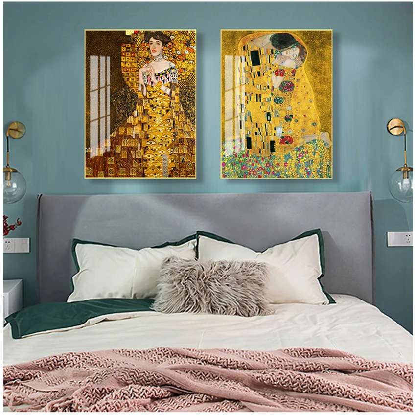 

Hd Print Wall Art Unframed Picture For Living Room Home Decoration Gustav Klimt Canvas Print Painting Retro Famous Poster