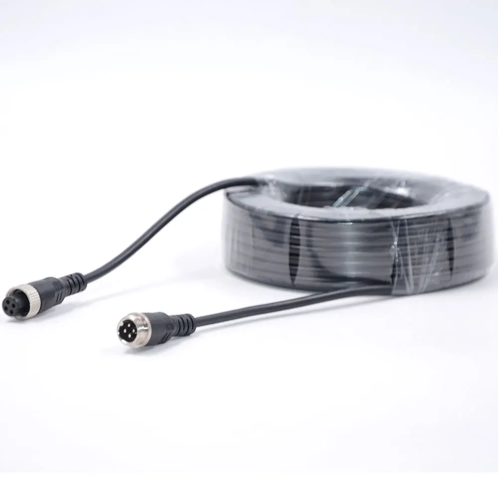 

AHD 1080P обратный 4-контактный или AV-кабель RCA, универсальный жгут проводов для камеры заднего вида автомобиля, парковка, 6 м, 10 15 20, расширение видео