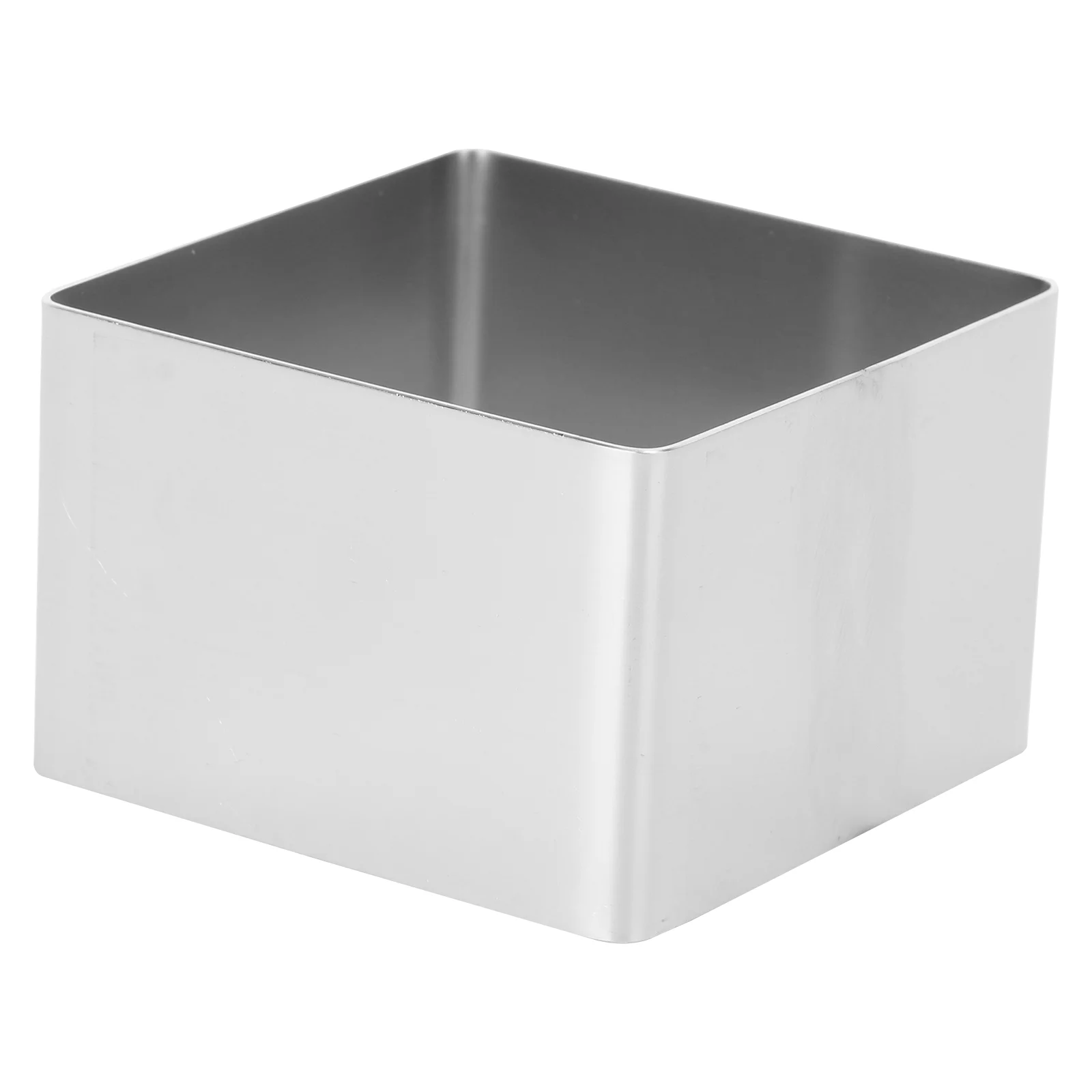 

Square Mousse Mold Stainless Steel Cake Ring Mousse Cake Mold Dessert Ring Pastry Mould Baking Tool (Silver 4 Inch)