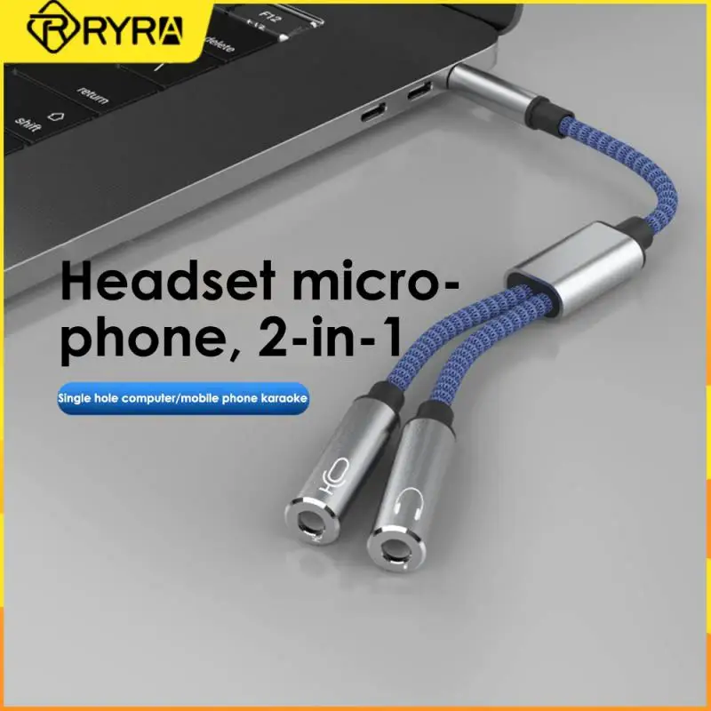 

Гарнитура RYRA, Кабель-адаптер два в одном, один аудио порт в два аудиопорта для ноутбука, кабель-разветвитель в форме буквы Y