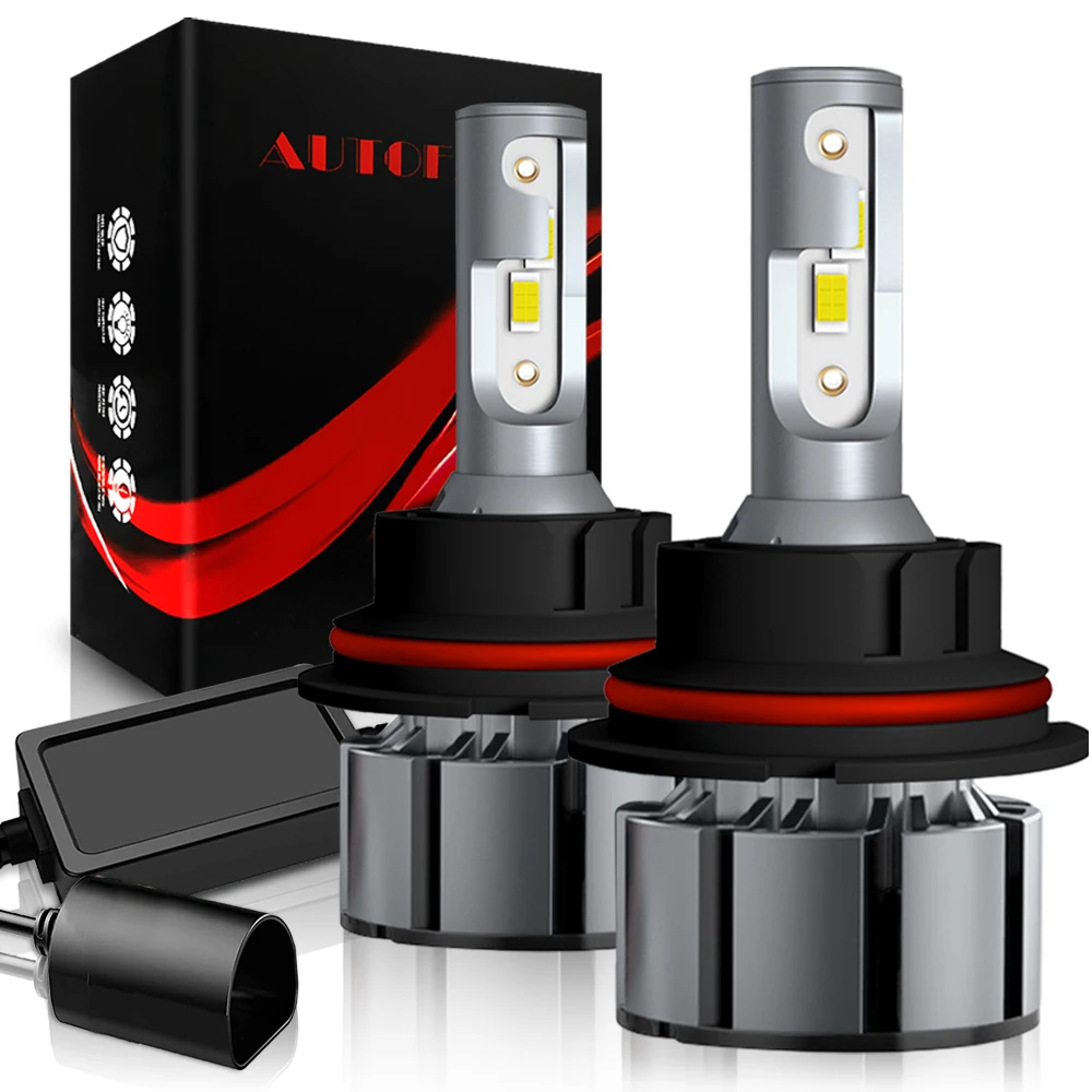 

Superior Brightness HB5 9007 LED Headlight Bulbs, 12V 80W 20000LM, 6000K, Mini Design, Canbus Compatible, Hi Lo Beam