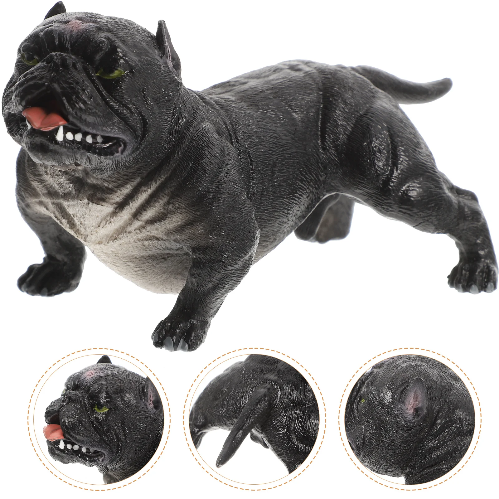 

Bulldog Ornament Wildlife Animal Cognitive Toy Simulation Model Plastic Statue Table Top Decor