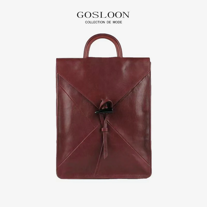 

Роскошный женский рюкзак GOSLOON -H55 из 100% мягкой натуральной кожи, удобный дышащий рюкзак, повседневный городской рюкзак с 30-летней гарантией