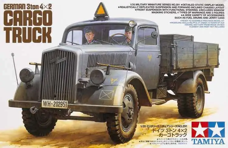 Wwii German 3ton 4x2 Cargo Truck W/2 Figures
