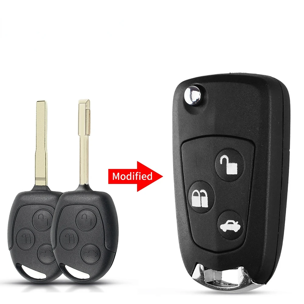 

1pc Car Modified Flip Remote Key 3 Buttons FO21 HU101 Fob Shell for Ford Focus Mondeo Fiesta C-MAX Fusion Transit KA Key Case