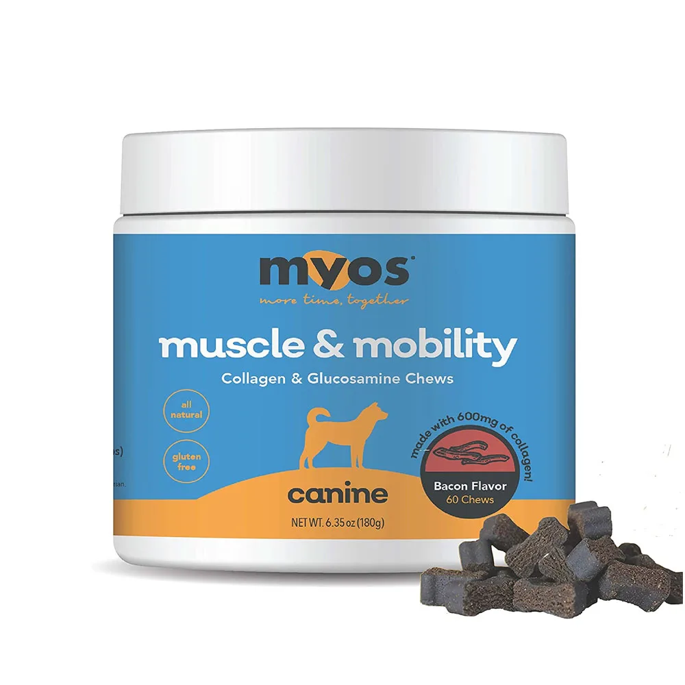 

Dog Nutrition Collagen Canine Muscle & Mobility Chews Bulldog Strengthen Muscles Tendons, Bones And Joints Improve mobility 180g