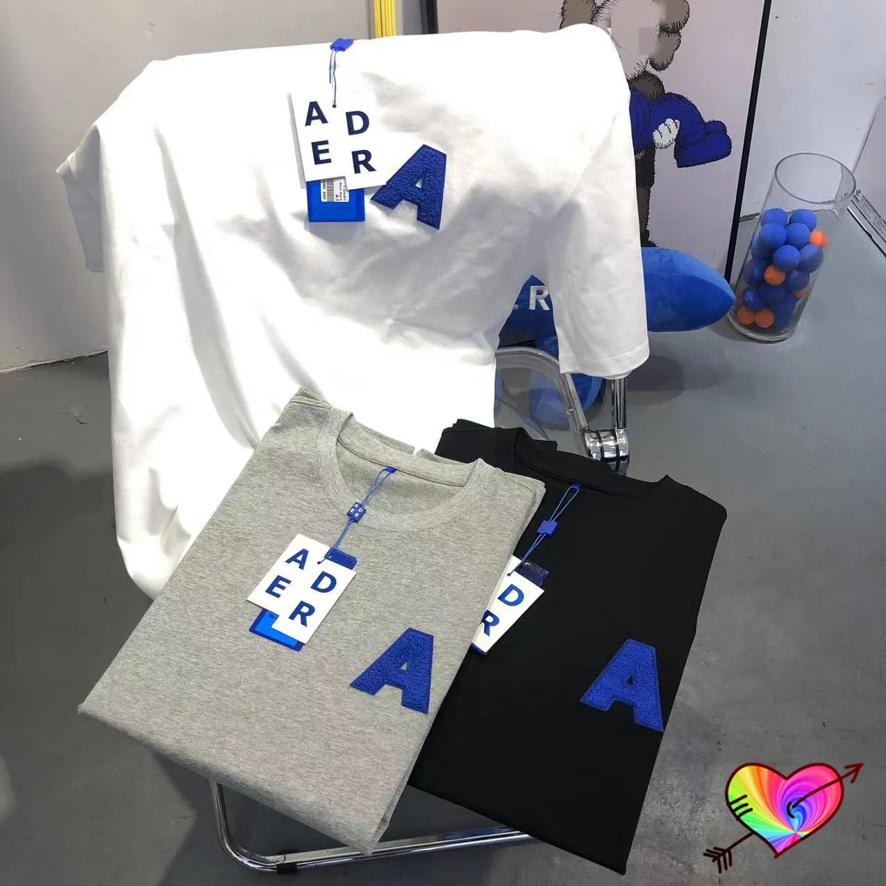 

Appliqué A Logo Ader Error T-shirt 2022ss Men Women 1:1 High Quality Flocking Embroidery Ader Error Tee Tops Short Sleeve