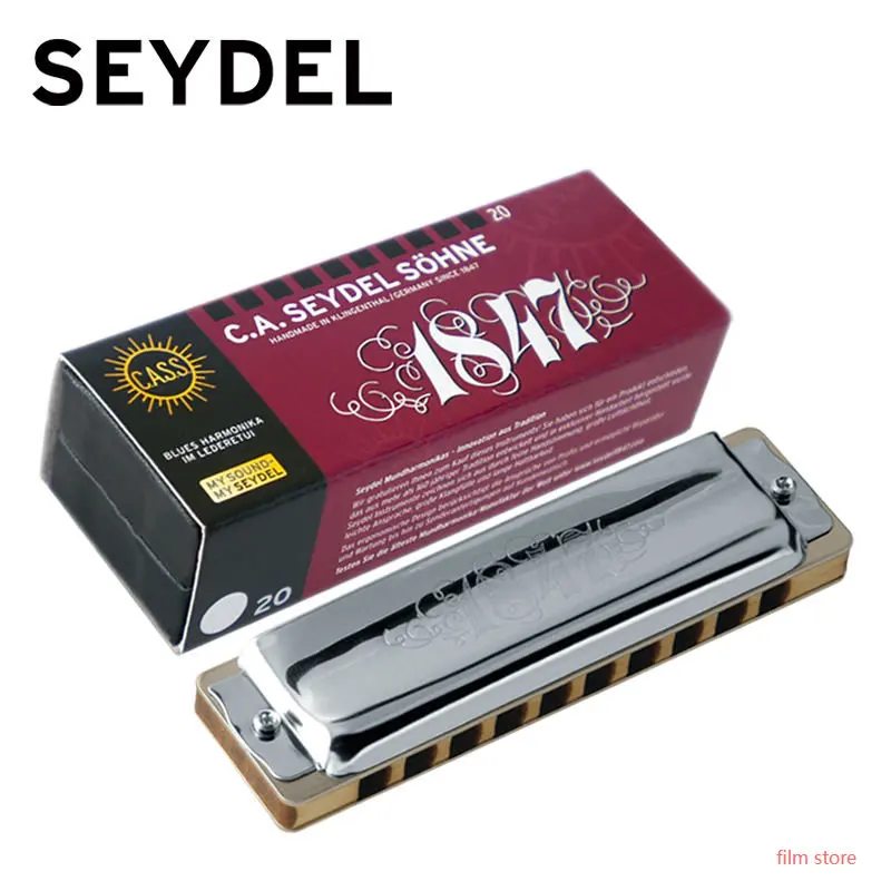 

German Side Seydel Ten Holes Adult Professional Advanced Blues Adult Muge Harmonica 1847 Classic