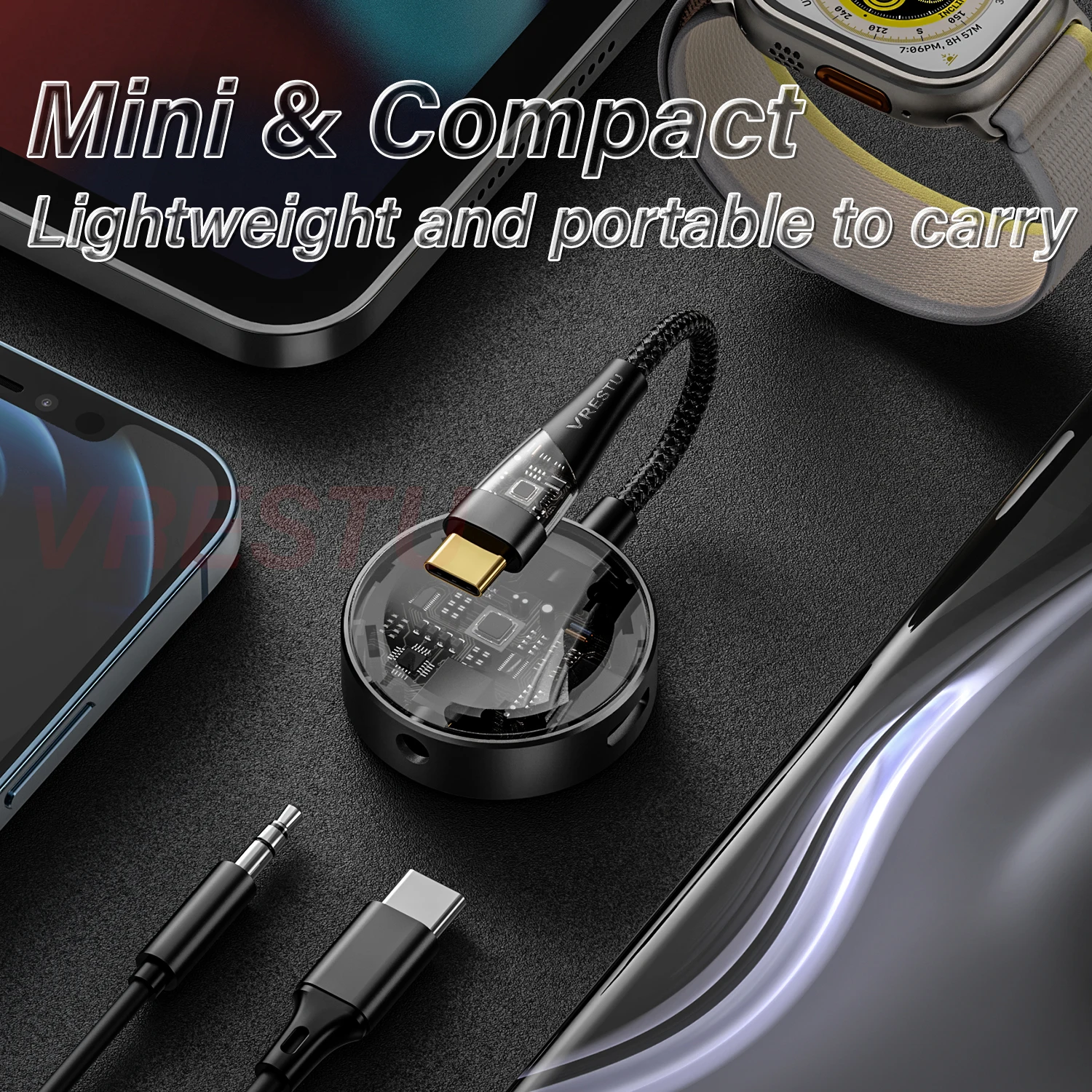 Type-C to 3.5 Earphone Adapter 60W Charge 2 in 1 Audio Convertor DAC Chip 3 5 Jack Amp for Samsung S21 FE Pixel Xiaomi iPad Pro images - 6