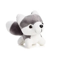 cute husky four inch plush toy mini small dog doll keychain school bag pendant claw machine doll