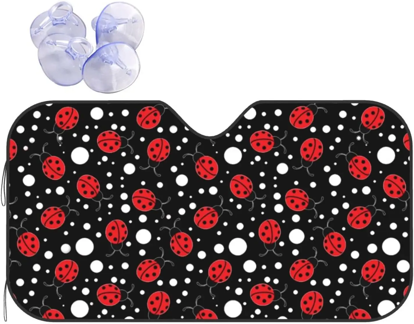 

Ladybug Foldable Windshield Sun Shade Funny for Car SUV Truck Car Sun Shade Windshield Foldable Car Shade Front Windshield