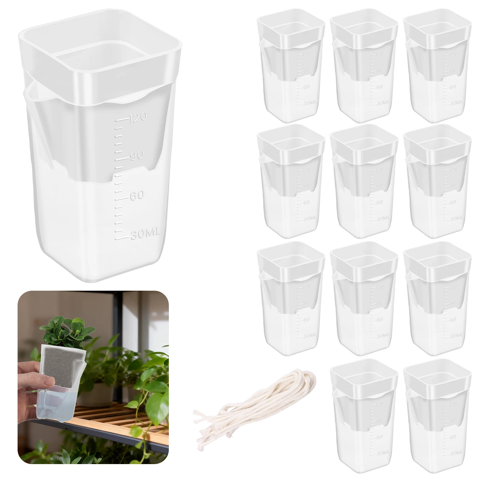 

Набор из 12 самополивающихся горшков для растений Self Watering Plant Pot Transparent