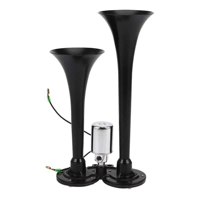 12 В/24 В 178DB Универсальный супер громкий черный двойной Гудок воздушный гудок для