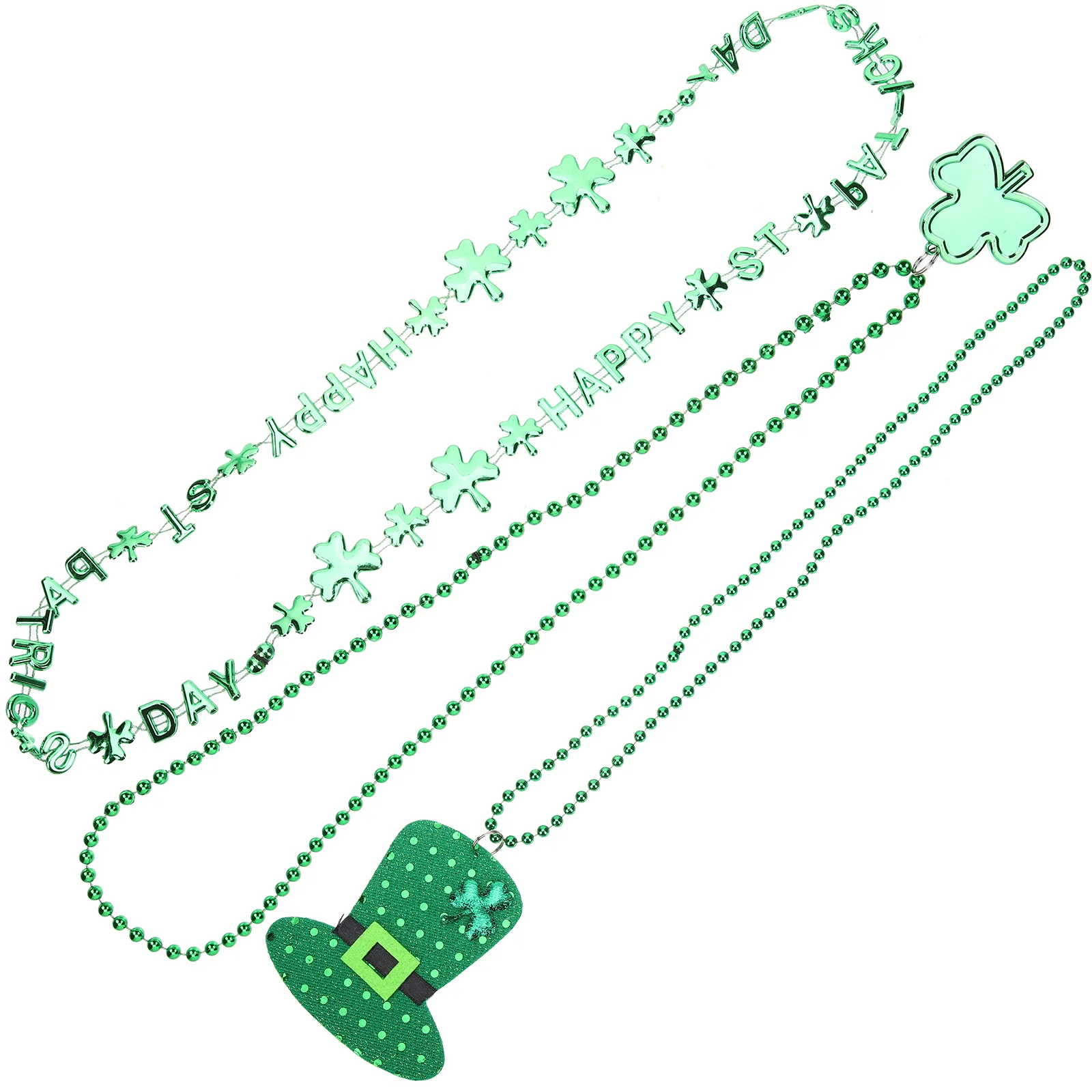 

Necklace Bead Women St Patricks Day Decorations Green Beaded Necklaces Party