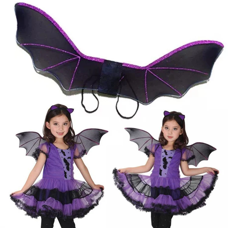 

Halloween Bat Wings Makeup Costume Props Kids Cosplay Show Dress Up Devil Wings Fantasy Party Props For Kids Accessories