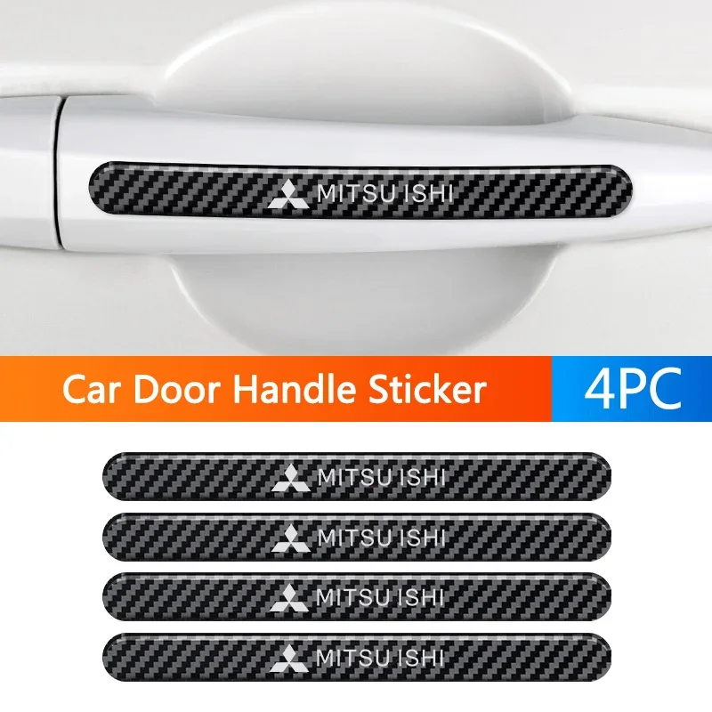 

Дверная ручка автомобиля, защита от царапин, защита от столкновений, наклейки для Mitsubishi Lancer Colt Outlander Pajero Galant Space Star