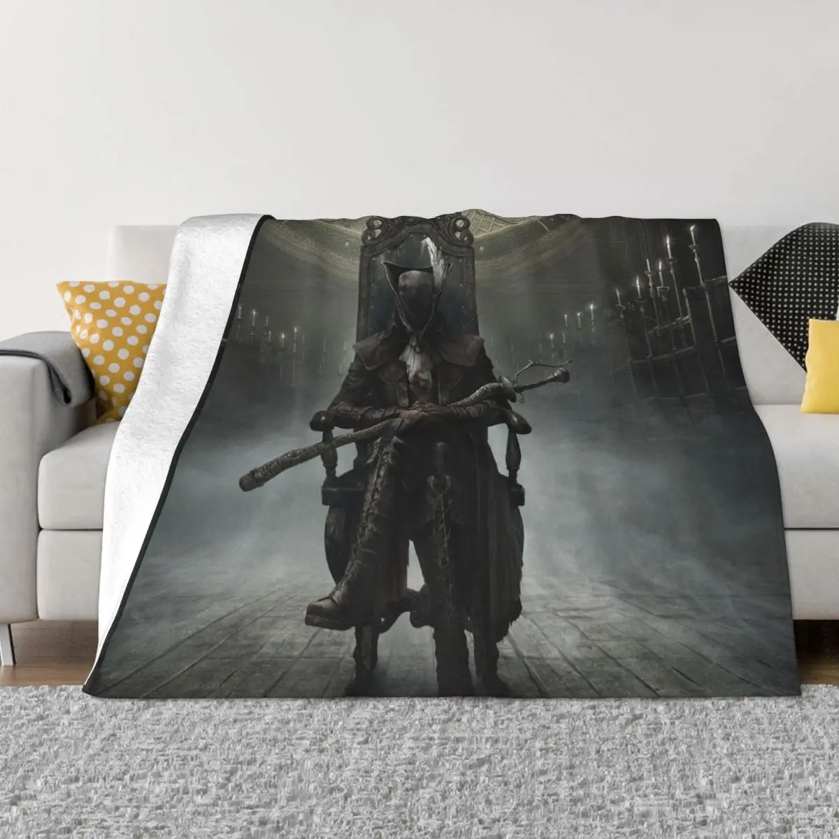 

Lady Maria Wool Blanket Bloodborne Game Awesome Throw Blankets for Sofa Bedding Lounge 125*100cm Bedspread