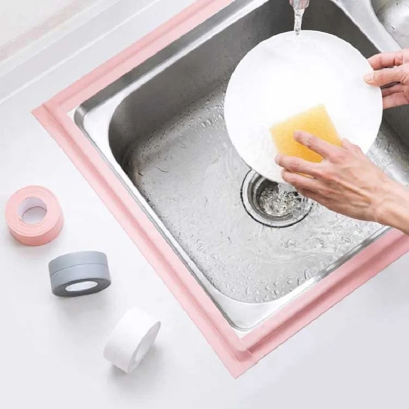 

PVC Waterproof Wall Sticker Self Adhesive Sink Stove Crack Strip Kitchen Bathroom Bathtub Corner Sealant Tape Waterproof