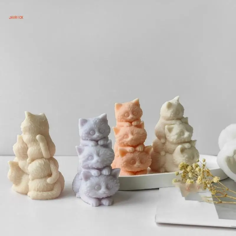 N1HE Прочная силиконовая форма для кошек изготовления подсвечников. Практичный и