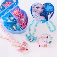 free shipping childrens educational toys diy handmade materials girls beaded wearing beads bracelet necklace jewelry