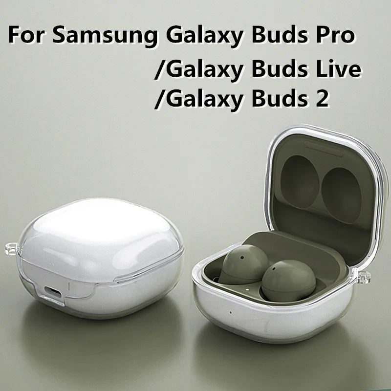 

Transparent Protective Case For Samsung Galaxy Buds Pro Silicone Shinny Anti-Fall Earphone Case For Galaxy Buds Live 2 Cover
