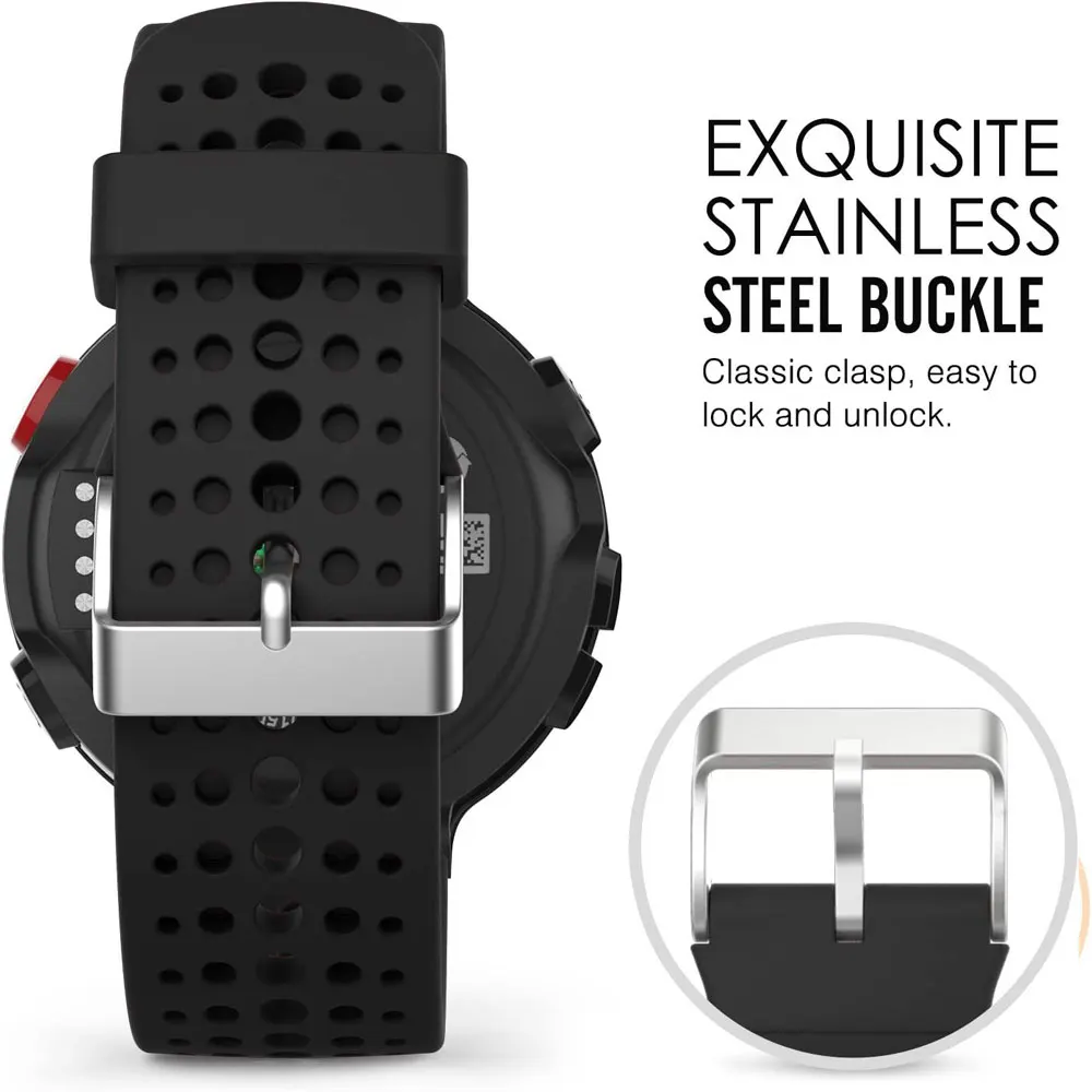 Ремешок для часов Garmin Forerunner 735XT 735/220/230/235/620/630 мягкий силиконовый сменный