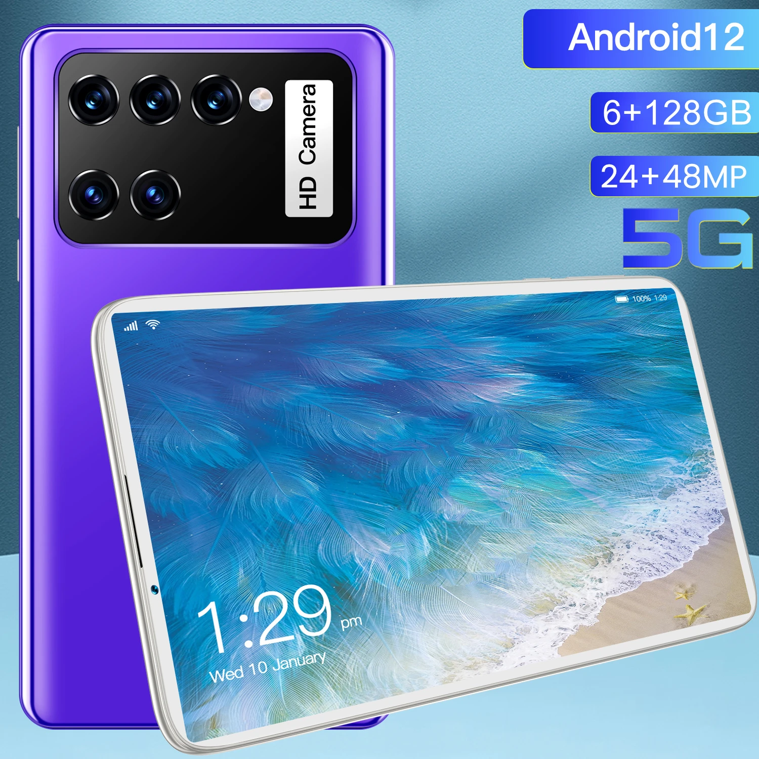 7.85 Inch Air Mini Tablet Android 12 PC OTG 6GB RAM 128GB ROM TF Card Dual SIM Card Matepad Pro GPS Pad Global Version