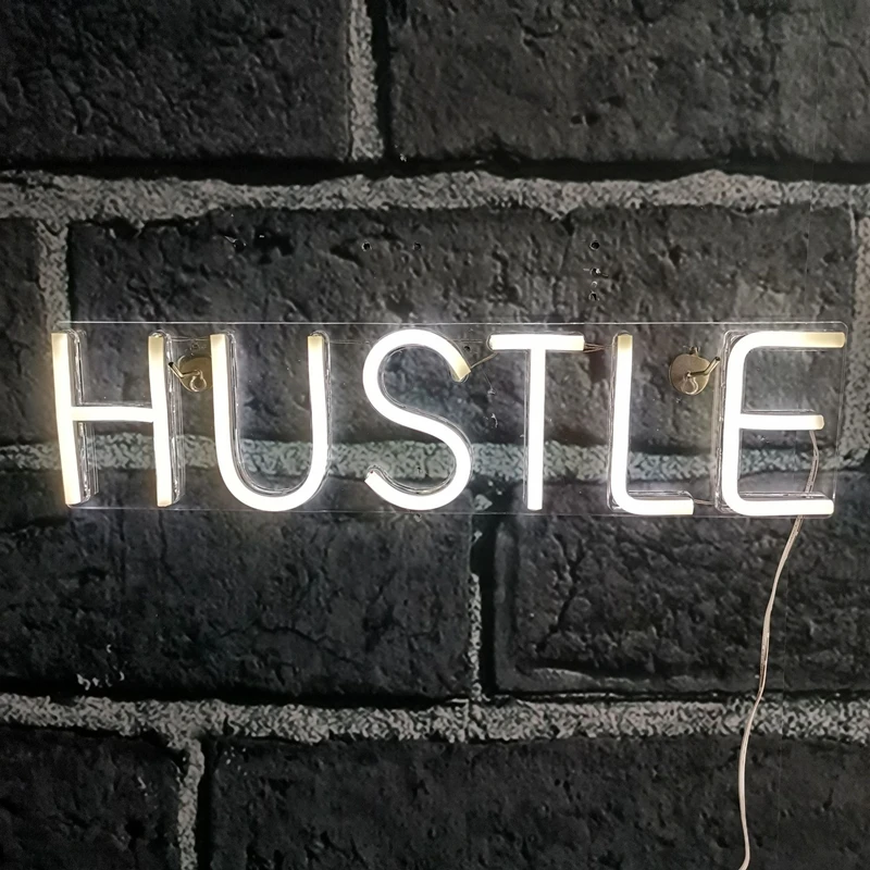 

15pcs white hustle Neon light by DHL free shipping