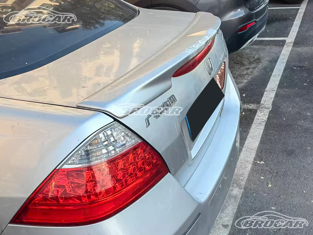 Фото Для Honda Accord GEN 7.5 2006-2007 годов, 4-дверный, заводской стиль, высококачественный глянцевый черный спойлер из АБС-пластика на крышку багажника №2