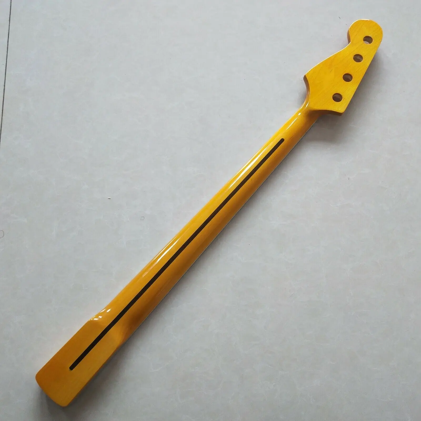 New Yellow J bass guitar neck parts 20 fret 34inch Rosewood Fretboard Vine Inlay enlarge