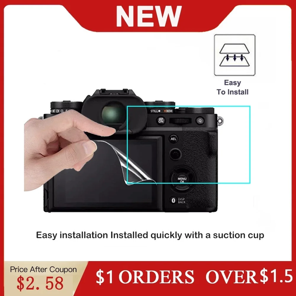 

2PCS Tempered Glass Screen Protector For Fujifilm X-T5 XT5 Mirrorless Camera Screen Protective Film HD Clear Water-proof Glass