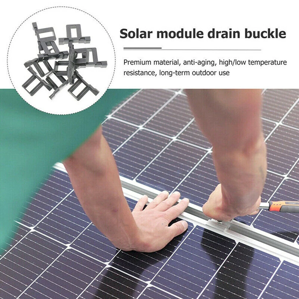 

10Pcs Solar Panel Mud Removal Clip Water Drain Water Diversion Clip Accessories Solar Power Electrical Equipment 30/35/40mm