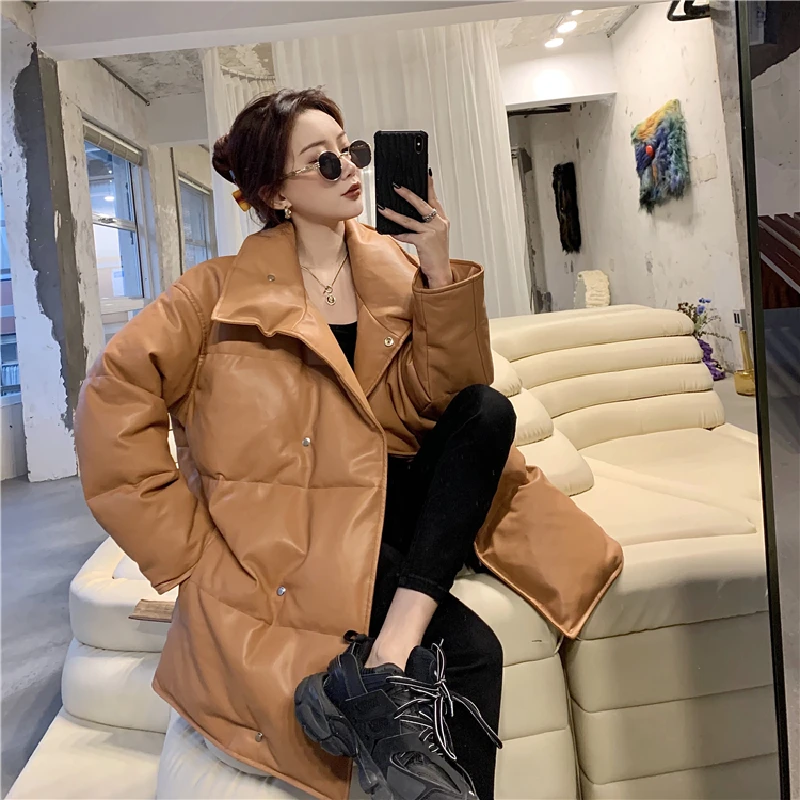 

Brown Down Parka Women Jacket Winter Fashion Oversize Waterproof Thicken Warm New Duck Feather Down Female Puffer Coat Outwear