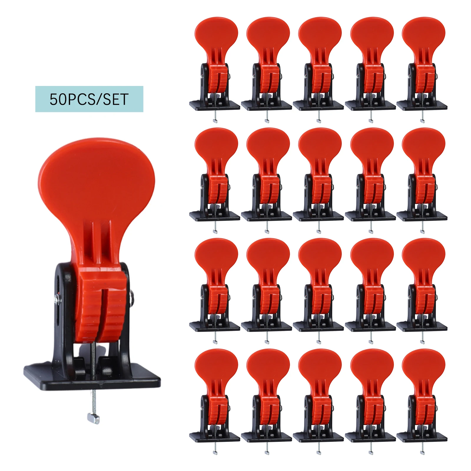 

50pcs Construction Tools Porcelain Tile Level Adjustable Positioning Artifacts Leveler Locator Spacers for Flooring Wall Tool