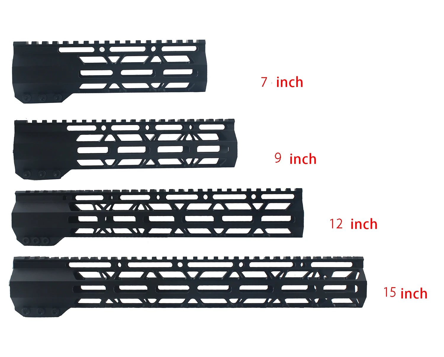 

Tactical ar15 m4 Freefloat Handguard 4/7/9/10/12/13.5/15 inch fit Picatimmy Rail System black Aluminium Alloy
